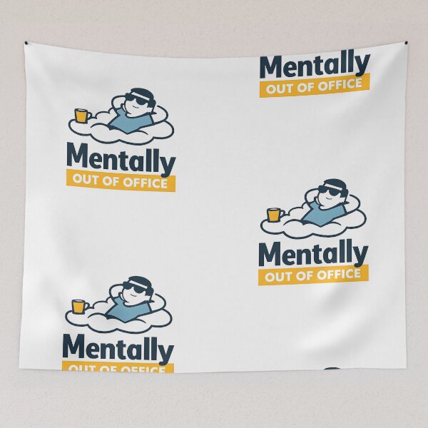 Item preview, Mentally Out of Office – Humorous Vintage Office Logo designed and sold by Dax Studio.