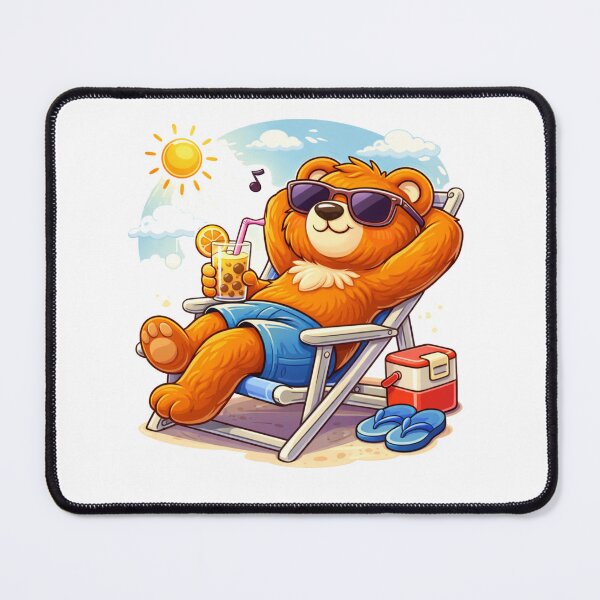 Item preview, Cheerful Cartoon Bear with Big Smile designed and sold by RelateAndTee.