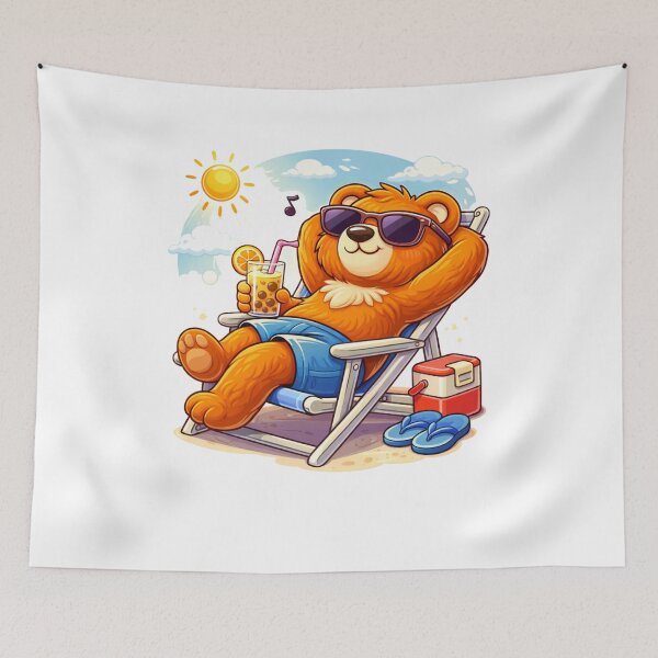 Item preview, Cheerful Cartoon Bear with Big Smile designed and sold by RelateAndTee.
