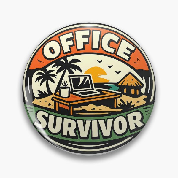 Item preview, Office Survivor – Vintage Retro Adventure Office Logo designed and sold by Dax Studio.