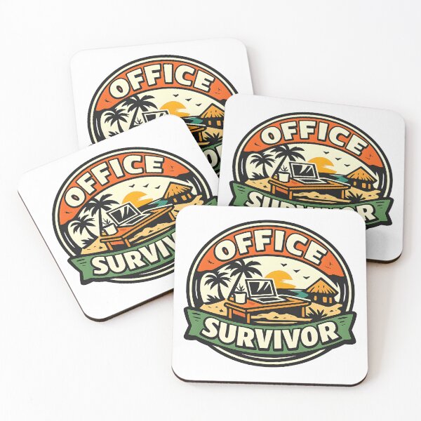 Item preview, Office Survivor – Vintage Retro Adventure Office Logo designed and sold by Dax Studio.