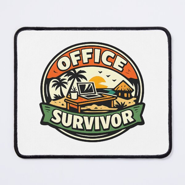 Item preview, Office Survivor – Vintage Retro Adventure Office Logo designed and sold by Dax Studio.