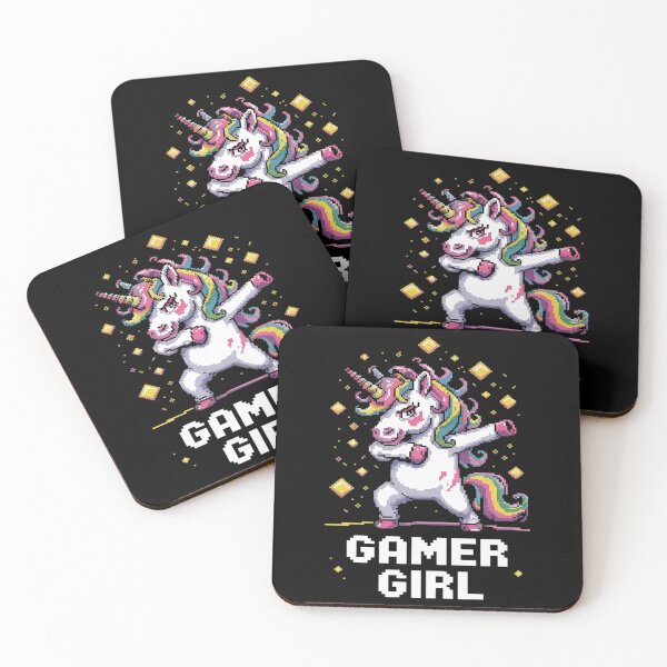 Item preview, Cute Gamer Girl Galaxy Rainbow Unicorn Video Game Pixel Art5  designed and sold by FadeOfThrone.