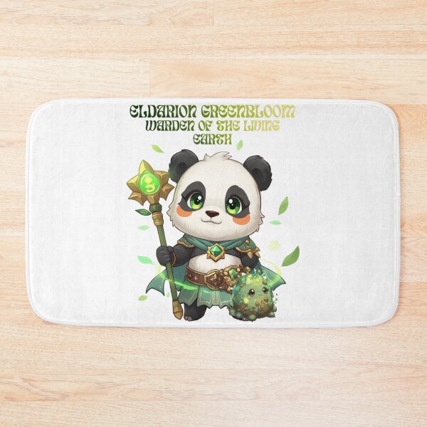 Item preview, Eldarion Greenbloom – Warden of the Living Earth | Monzora Fantasy Panda Druid designed and sold by Monzora.