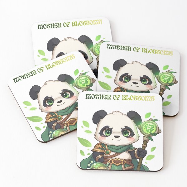 Item preview, Mirella Greenbloom – Mother of Blossoms | Healer of Life and Light | Monzora Fantasy Panda Mage designed and sold by Monzora.