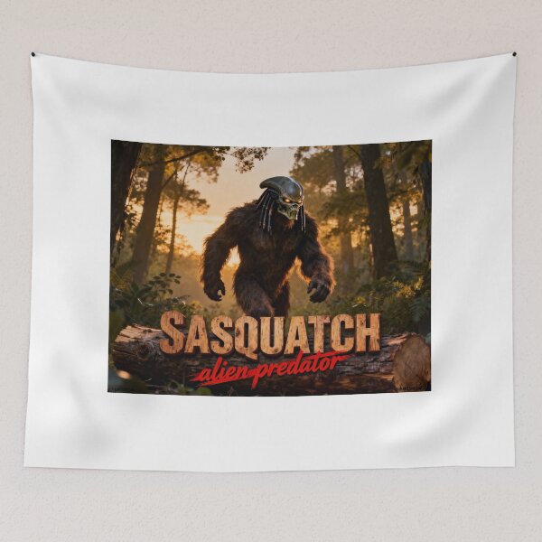 Item preview, Sasquatch Alien Predator Parody Print designed and sold by Lichentroupe63.
