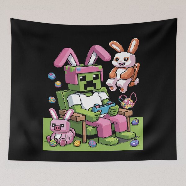 Item preview, Easter Bunny Egg Happy Easter Day Video Game Pixel Boy Men  designed and sold by FadeOfThrone.