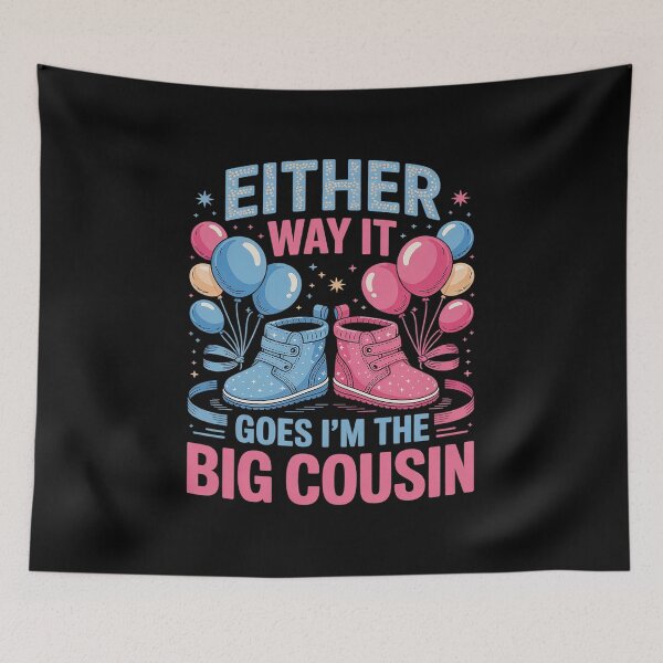 Item preview, Either Way It Goes I'm Big Cousin Gender Reveal Baby Shower  designed and sold by KotexTemu.