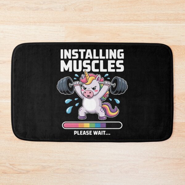 Item preview, Funny Cute Unicorn Workout Gym Fitness Weightlifting  designed and sold by InspiredFoul.