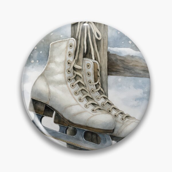 Item preview, Ice Skates Hanging On a Fence Post designed and sold by Maria Dryfhout.