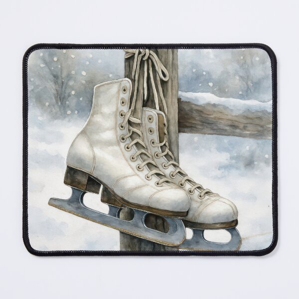 Item preview, Ice Skates Hanging On a Fence Post designed and sold by Maria Dryfhout.
