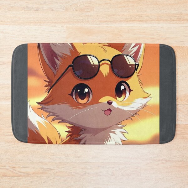 Item preview, Copy of Playful Anime Fox with Sunglasses Sunset Chibi Art designed and sold by NovaDigitalArt45.
