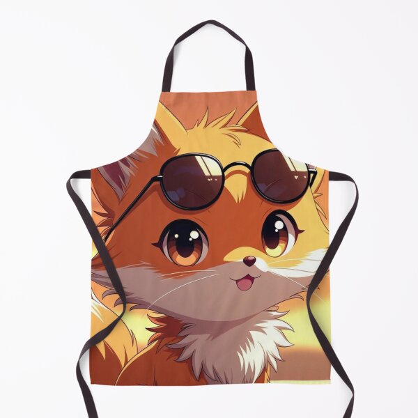 Item preview, Copy of Playful Anime Fox with Sunglasses Sunset Chibi Art designed and sold by NovaDigitalArt45.