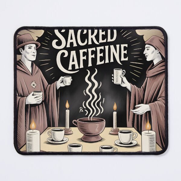 Item preview, Sacred Caffeine – Cult Inspired Vintage Coffee Humor Design designed and sold by CaffeinaRituals.