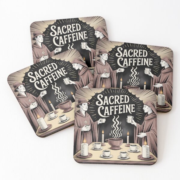 Item preview, Sacred Caffeine – Cult Inspired Vintage Coffee Humor Design designed and sold by CaffeinaRituals.