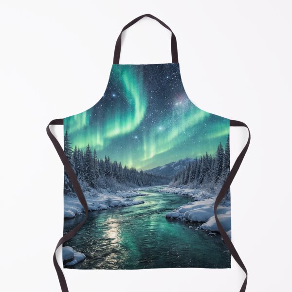 Item preview, winter wonderland winding frozen river through the snow designed and sold by PilotandPlane.