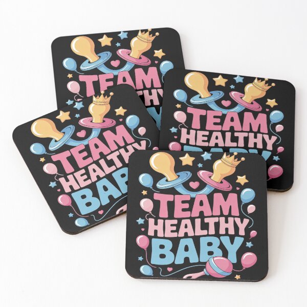 Item preview, Funny Gender Reveal Of Team Healthy Baby Party Supplies  designed and sold by KotexTemu.