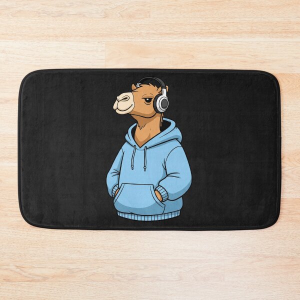 Item preview, Calm Camel Street Illustration – Hoodie Camel with Headphones | Chill Minimal Cartoon Art designed and sold by ColorSplash123.