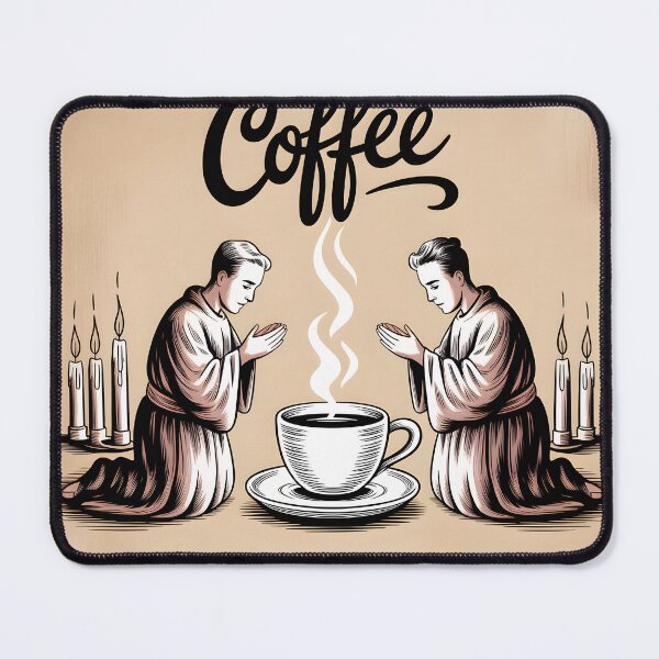 Item preview, Coffee Is the Ritual – Vintage Coffee Cult Humor Illustration designed and sold by CaffeinaRituals.