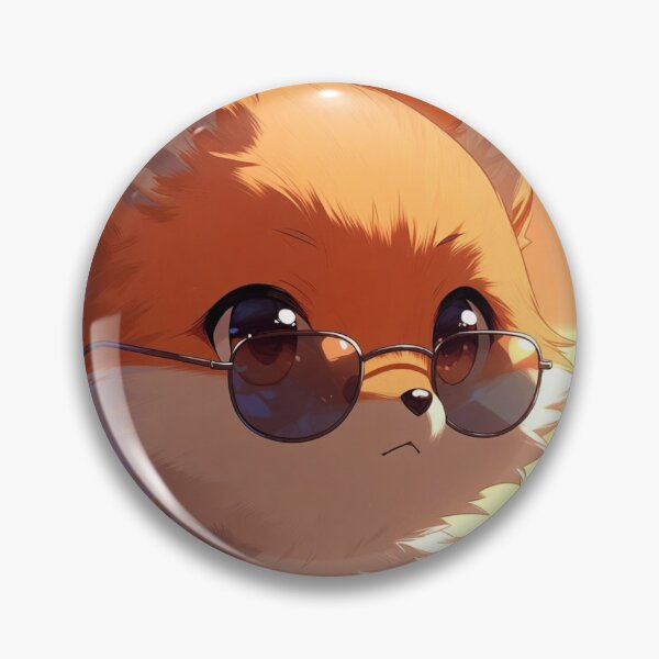 Artikelvorschau, Kopie eines verspielten Anime-Fuchses mit Sonnenbrille im Sonnenuntergang (Chibi-Artwork) entworfen und verkauft von NovaDigitalArt45.