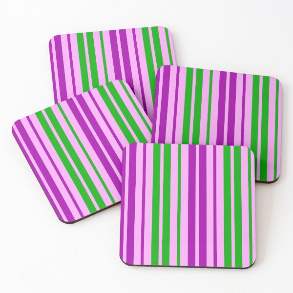 Item preview, Green Purple Stripes On Magenta Pattern Design  designed and sold by PatternTitan.