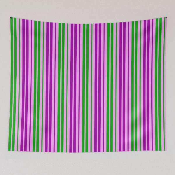 Item preview, Green Purple Stripes On Magenta Pattern Design  designed and sold by PatternTitan.