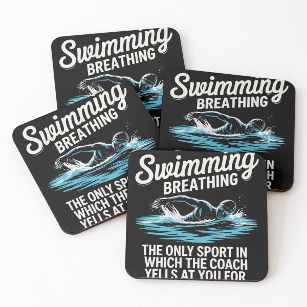 Item preview, Funny Swim Team Swimming Coach Quote - Swim Breathing Joke  designed and sold by InspiredFoul.