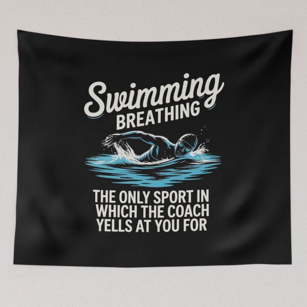 Item preview, Funny Swim Team Swimming Coach Quote - Swim Breathing Joke  designed and sold by InspiredFoul.