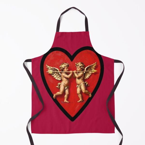 Item preview, Golden Cupid Cherubs Gothic Valentine Heart designed and sold by AnimalAirtistry.