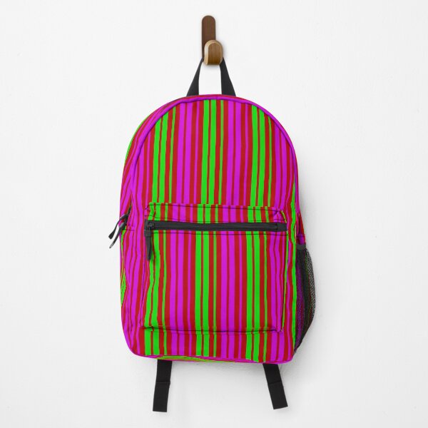 Item preview, Green Purple Stripes On Red Pattern Design designed and sold by PatternTitan.