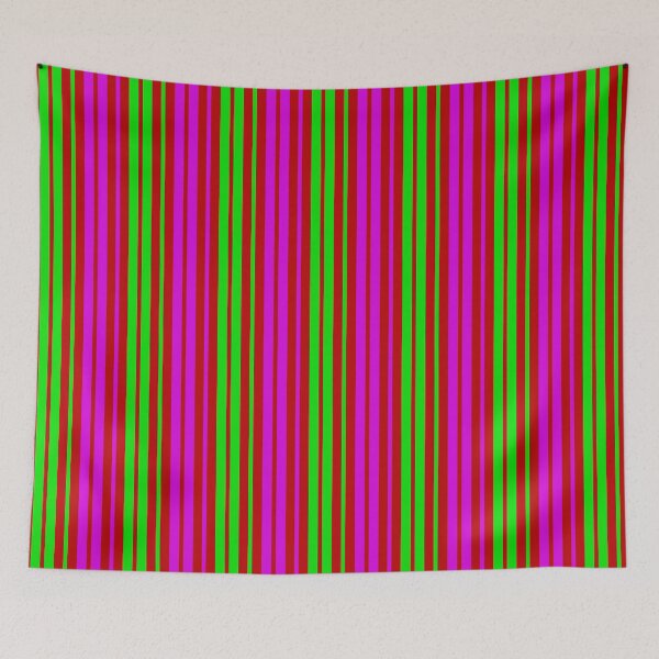 Item preview, Green Purple Stripes On Red Pattern Design  designed and sold by PatternTitan.