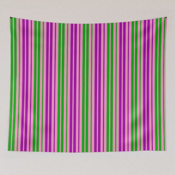 Item preview, Green Purple Stripes On Pink Pattern Design  designed and sold by PatternTitan.