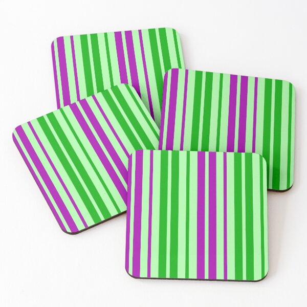 Item preview, Green Purple Stripes On Green Pattern Design  designed and sold by PatternTitan.