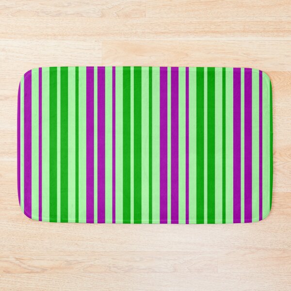 Item preview, Green Purple Stripes On Green Pattern Design  designed and sold by PatternTitan.