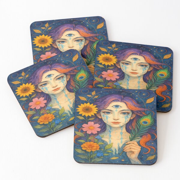 Item preview, mythological guardian of flowers and third eye designed and sold by Ecosetereos.