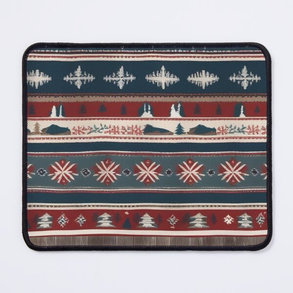 Item preview, Retro Alpine Ski Pattern Vintage Mountain Lodge Cosy Chalet Winter Cabin Nostalgic Skiing Design designed and sold by Esterlane.