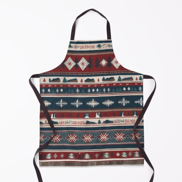 Item preview, Retro Alpine Ski Pattern Vintage Mountain Lodge Cosy Chalet Winter Cabin Nostalgic Skiing Design designed and sold by Esterlane.