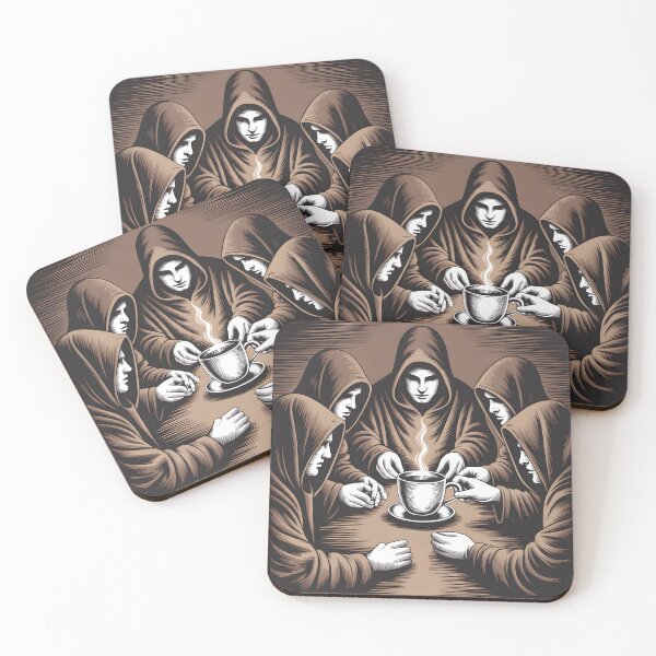 Item preview, The Dark Roast – Vintage Dark Humor Coffee Ritual Artwork designed and sold by CaffeinaRituals.