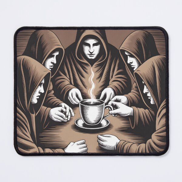 Item preview, The Dark Roast – Vintage Dark Humor Coffee Ritual Artwork designed and sold by CaffeinaRituals.