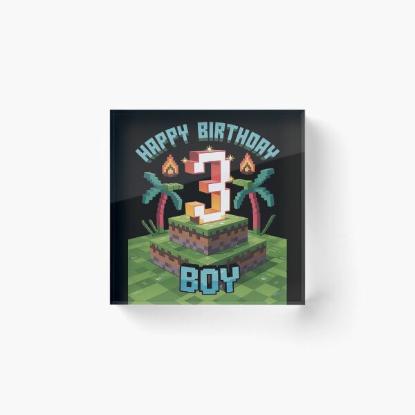 Item preview, Fun 3rd Birthday Pixel Art Video Game 3 Year Old Bday Boys  designed and sold by FadeOfThrone.