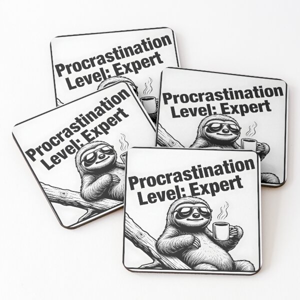 Item preview, Procrastination Level: Expert Sloth designed and sold by SunDrift.