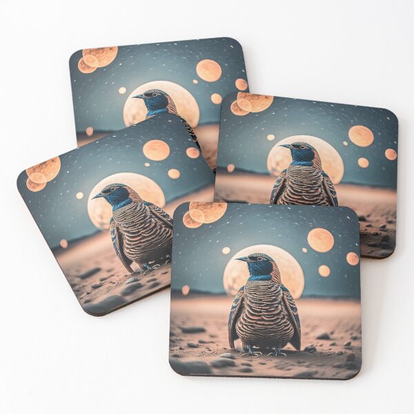 Item preview, Cosmic Sentinel – Bird Under Alien Moons designed and sold by hallwell.