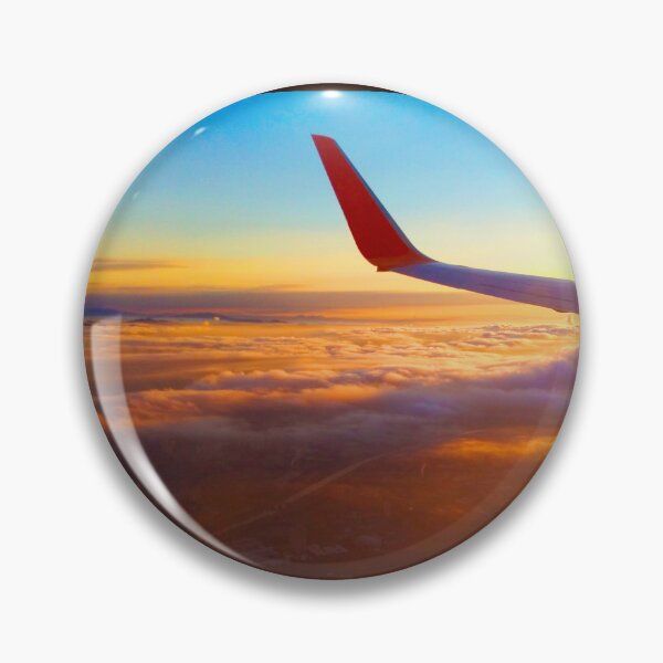 Item preview, Airplane flying overhead on a spectacular sunset afternoon designed and sold by Fran Cost.