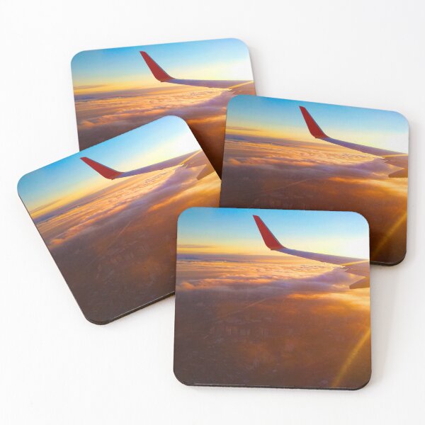 Item preview, Airplane flying overhead on a spectacular sunset afternoon designed and sold by Fran Cost.