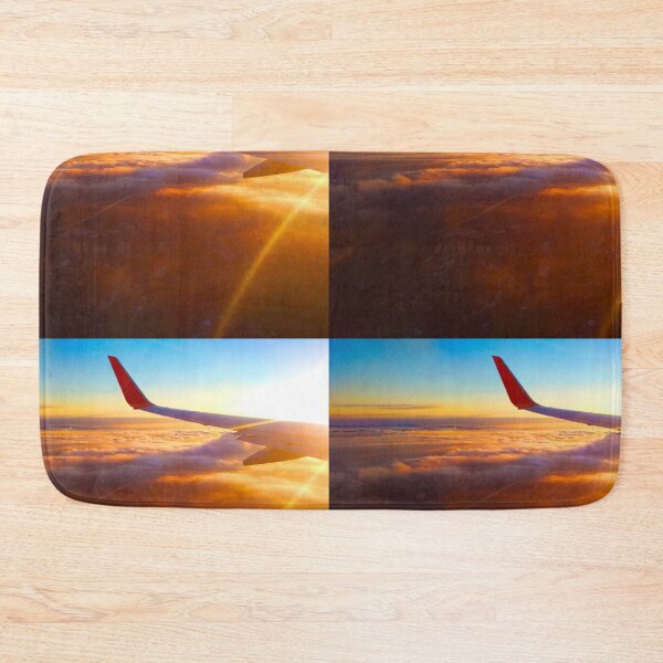 Item preview, Airplane flying overhead on a spectacular sunset afternoon designed and sold by Fran Cost.