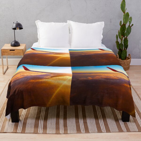 Item preview, Airplane flying overhead on a spectacular sunset afternoon designed and sold by Fran Cost.