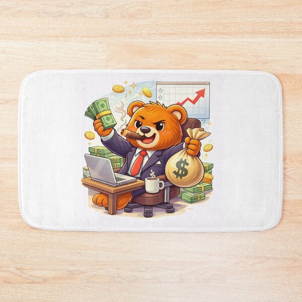 Item preview, Business Tycoon Bear - Rich Millionaire Investor & Stock Market Humor Tee designed and sold by RelateAndTee.