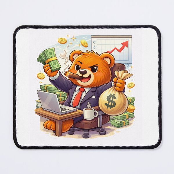 Item preview, Business Tycoon Bear - Rich Millionaire Investor & Stock Market Humor Tee designed and sold by RelateAndTee.