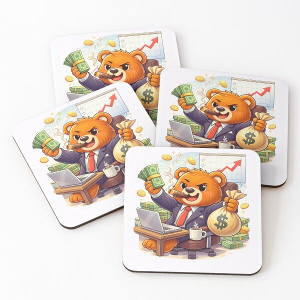 Item preview, Business Tycoon Bear - Rich Millionaire Investor & Stock Market Humor Tee designed and sold by RelateAndTee.