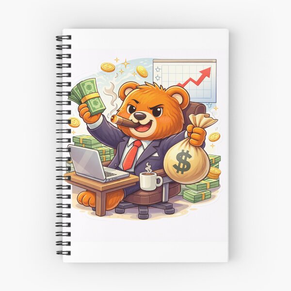 Item preview, Business Tycoon Bear - Rich Millionaire Investor & Stock Market Humor Tee designed and sold by RelateAndTee.